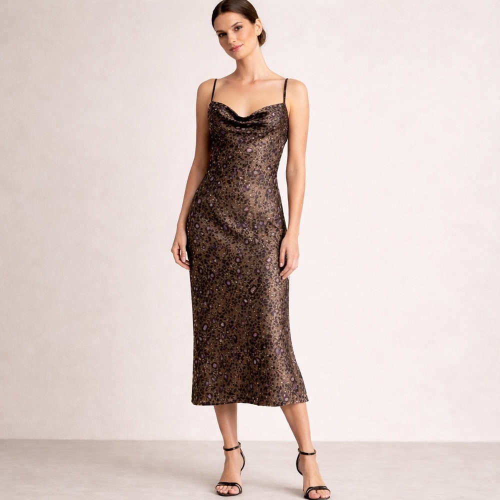 Animal Print Midi Length Dress size S. EUC